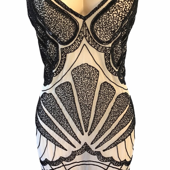 Unique Vintage Flapper-like Sheer Dress NWT - Picture 5 of 13